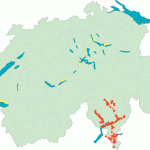 Verbreitung der Würfelnatter in der Schweiz