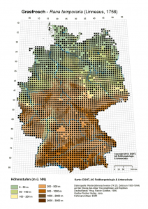 Verbreitungskarte Grasfrosch - Rana temporaria (Linneaus, 1758)